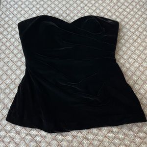 Black velvet corset